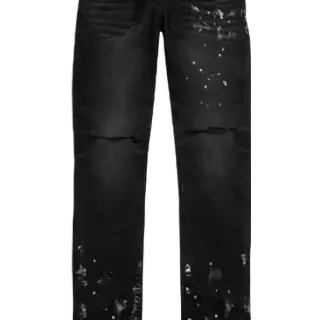 PURPLE WHITE PAINT JEANS