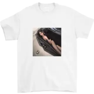 Girl in lamborghini tee
