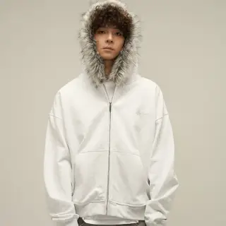 Zip-Jacke mit Fellkragen