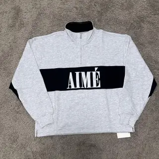 Aime Half Zip Up Crewneck