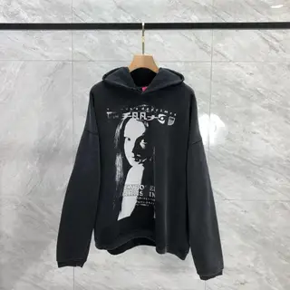 Gewaschener Vintage-Hoodie mit Grafik